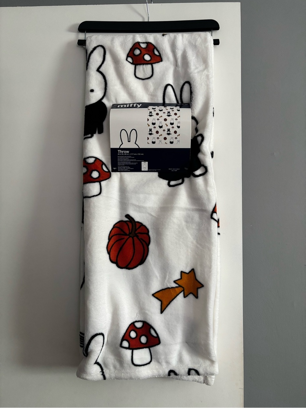 Miffy White Soft Autumn Throw Blanket